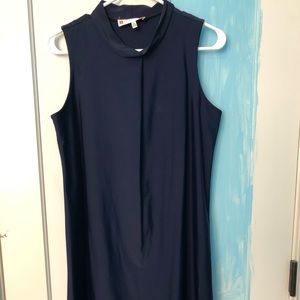 Jude Connally Navy Mock Turtle A-line Dress